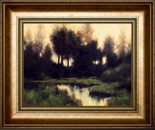 Picturi cu peisaje Golden evening