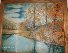 Picturi cu peisaje Malul raului