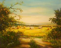 Picturi cu peisaje satul romanesc 2