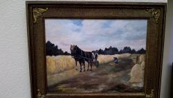 Picturi cu peisaje Gathering straws