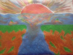 Picturi cu peisaje Apus sangeriu