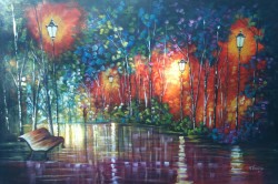 Picturi cu peisaje Aleea umeda