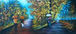 Picturi cu peisaje Anotimpul ploios
