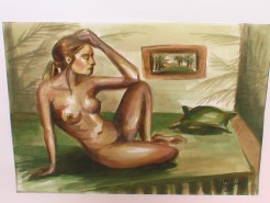 Picturi cu potrete/nuduri Acuarela nud