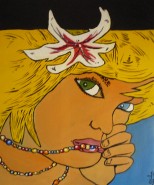 Picturi cu potrete/nuduri Domnisoara cu margele