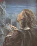 Picturi cu potrete/nuduri Hamlet si duhul tatalui -detaliu