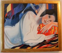 Picturi cu potrete/nuduri Corsetul alb