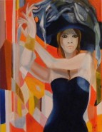 Picturi cu potrete/nuduri Tanara pe fond de corali