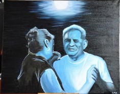 Picturi cu potrete/nuduri Dansand cu luna