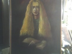 Picturi cu potrete/nuduri Andreea cu motanul