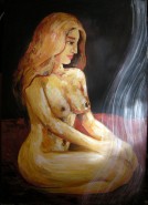 Picturi cu potrete/nuduri Nud sezand