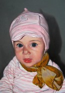 Picturi cu potrete/nuduri Maria cu esarfa galbena