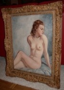 Picturi cu potrete/nuduri Nud sezind