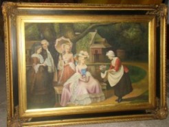 Picturi cu potrete/nuduri Superba sena de curte