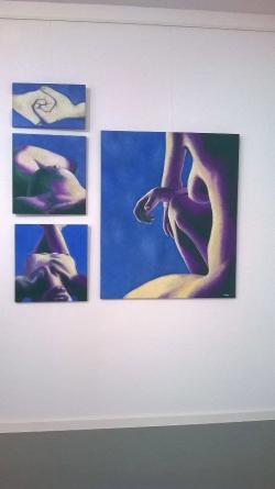 Picturi cu potrete/nuduri Nud Verde-Violet