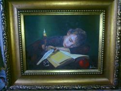 Picturi cu potrete/nuduri LA LUMINA LUMANARII