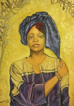 Picturi cu potrete/nuduri Turbanul albastru