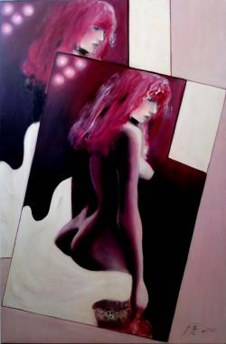 Picturi cu potrete/nuduri Purple shapes