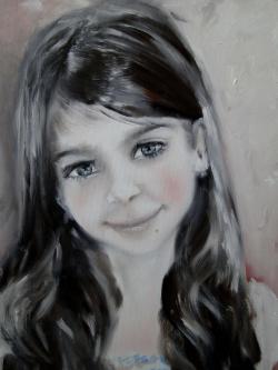 Picturi cu potrete/nuduri "With love for my daughter, Justine"