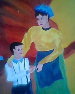 Picturi cu potrete/nuduri Dragoste de mama 1