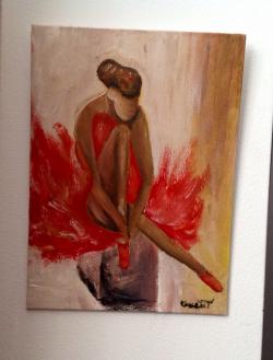 Picturi cu potrete/nuduri Balerina in flacari