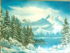Picturi de iarna Albastru hibernal