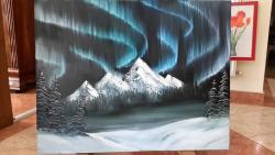 Picturi de iarna lots of northern lights