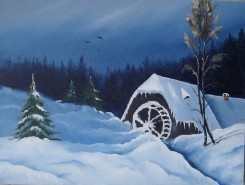 Picturi de iarna Moara in zapada