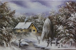 Picturi de iarna Casa cu capita