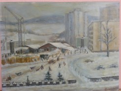 Picturi de iarna Iarna in manastur 85