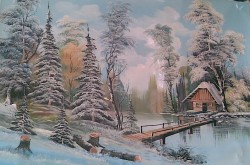 Picturi de iarna Dimineata de iarna