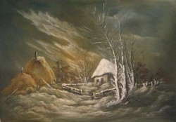 Picturi de iarna Peisaj de iarna 1