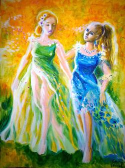 Picturi de primavara Poveste cu doua printese