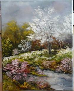 Picturi de primavara Viscol de petale