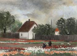 Picturi de primavara gradina cu flori 10