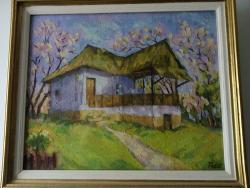 Picturi de primavara casa taraneasca primavara ,anii 90