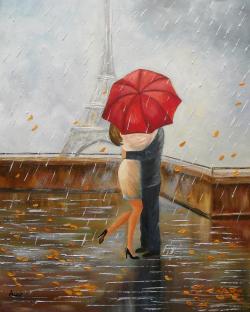 Picturi de toamna Intalnire in ploaie