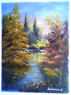 Picturi de vara lac in padure