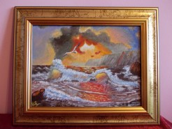 Picturi de vara Apus de soare la mare