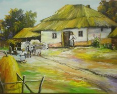 Picturi de vara Peisaj rustic-naiul romanesc