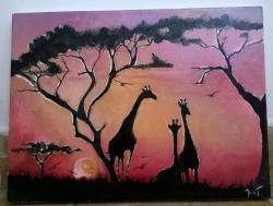 Picturi decor Apus in SavanÄƒ