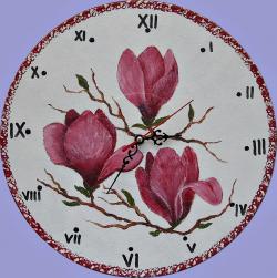 Picturi decor Ceas de perete cu magnolii