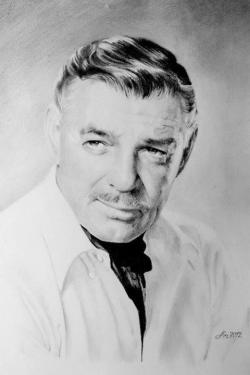 Picturi in creion / carbune Clark Gable
