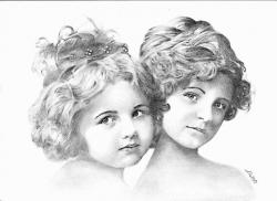 Picturi in creion / carbune Vintage 2