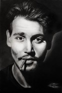 Picturi in creion / carbune Johnny depp