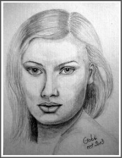 Picturi in creion / carbune Portretul Adelinei