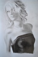 Picturi in creion / carbune Simona