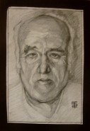 Picturi in creion / carbune Portrait of my grandfather