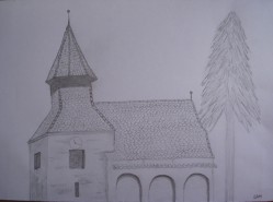 Picturi in creion / carbune Biserica