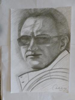 Picturi in creion / carbune Dimineata cu soare